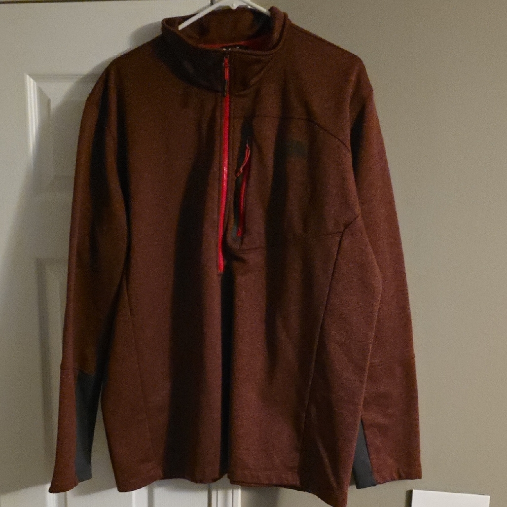 The North Face Brown and Red Pullover